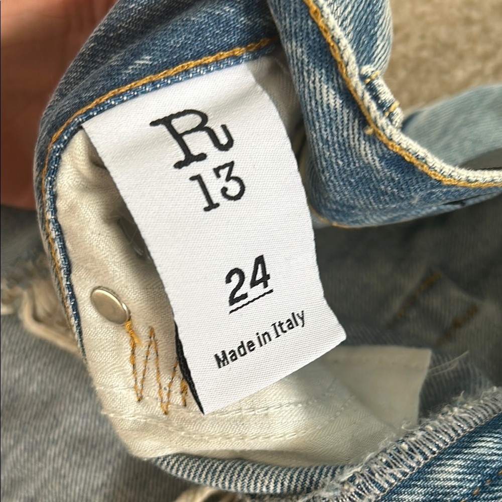 BNWT! R13 Light Blue Distressed Jean Shorts - photo 2