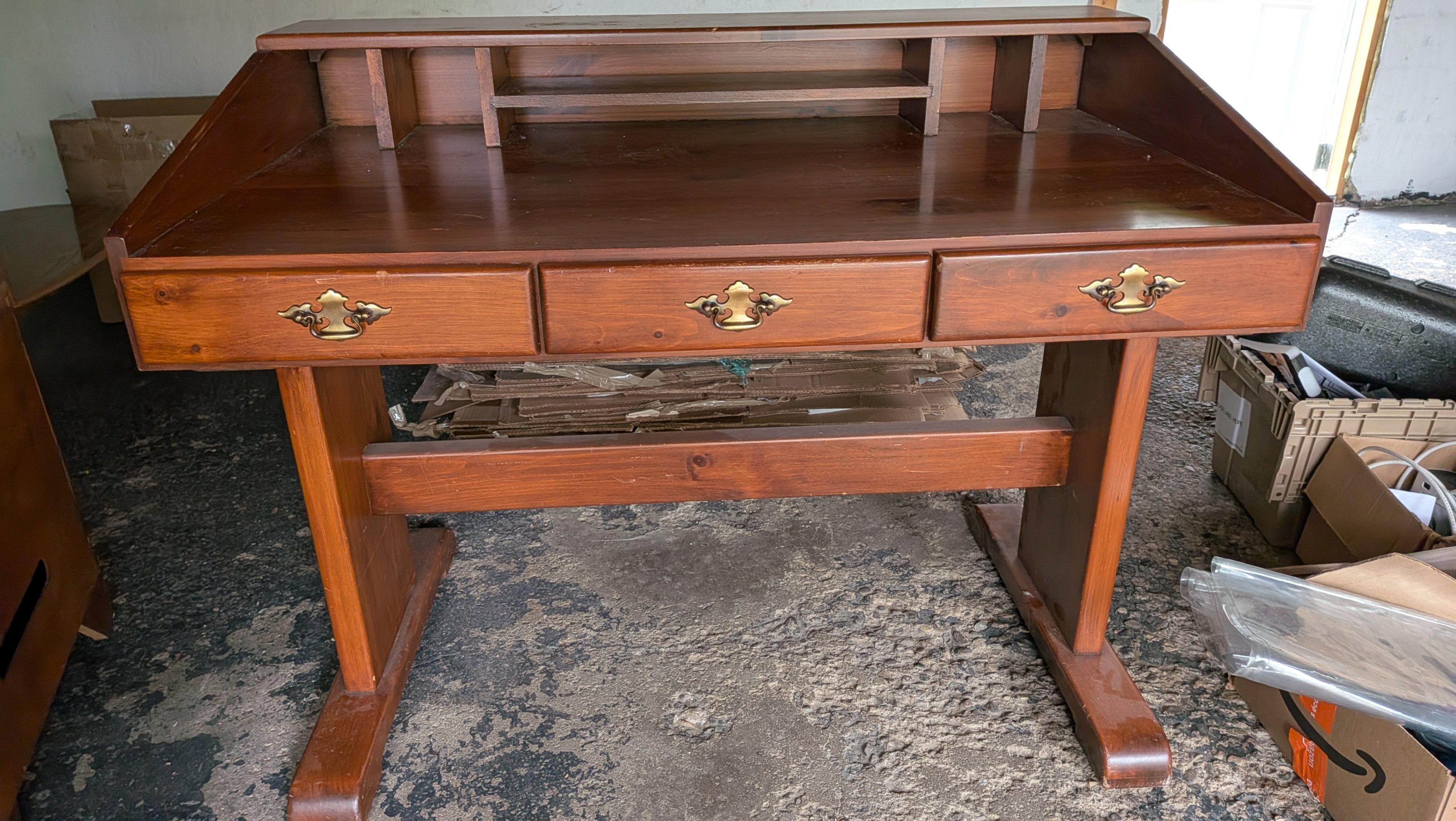 Vintage Solid Wood Writing Desk – $250 OBO