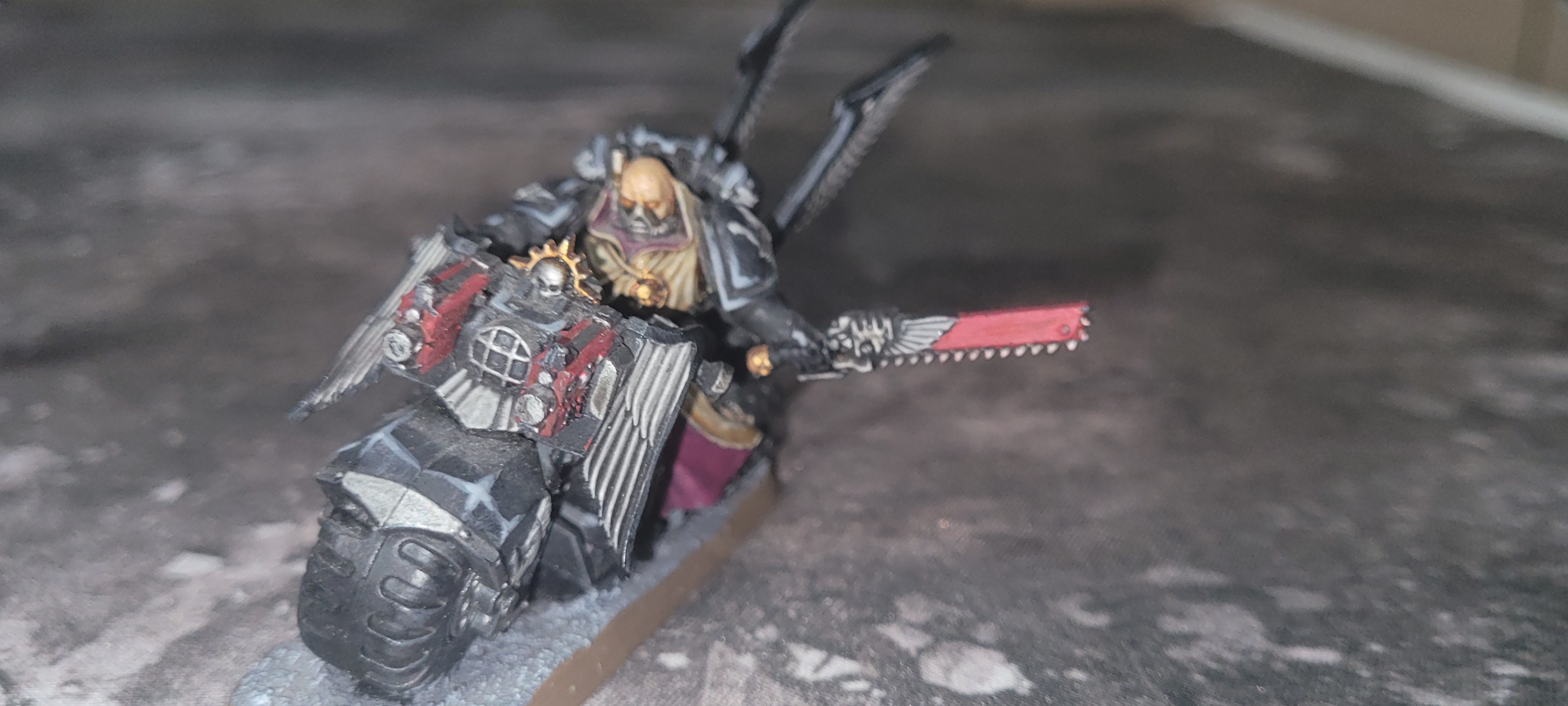 Warhammer 40K Dark Angels Bikers – 3 Painted Minis - photo 4