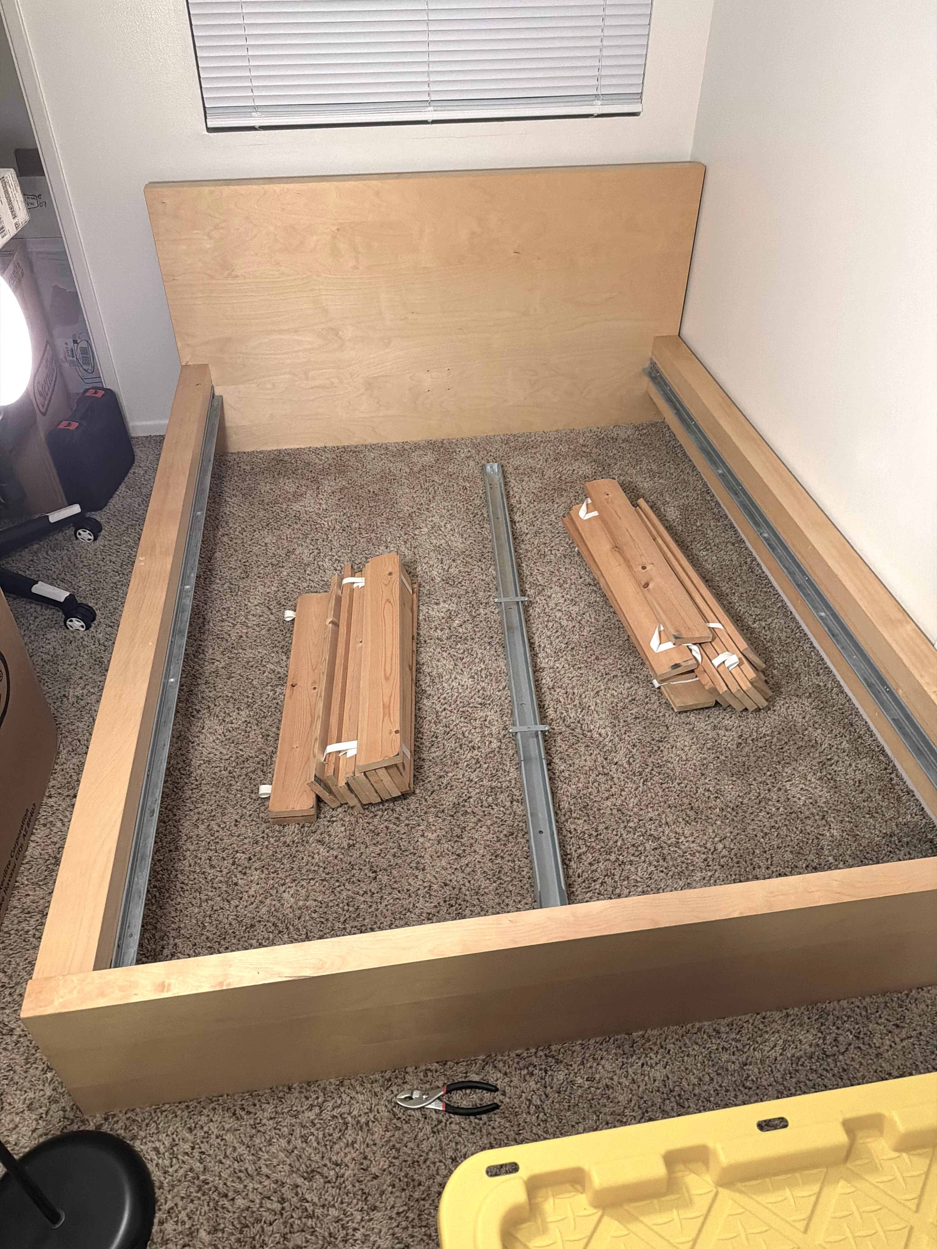 IKEA Malm Queen Bed Frame (Low Profile) w/ Slats & Central Beam - photo 2