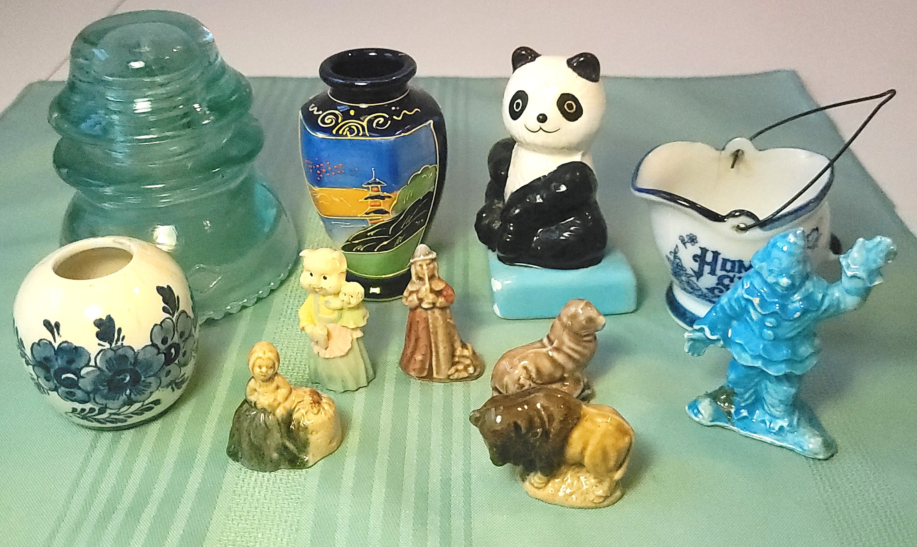 Ceramic & Glass Trinket Lot Circa 1920s-1980s Various Condition