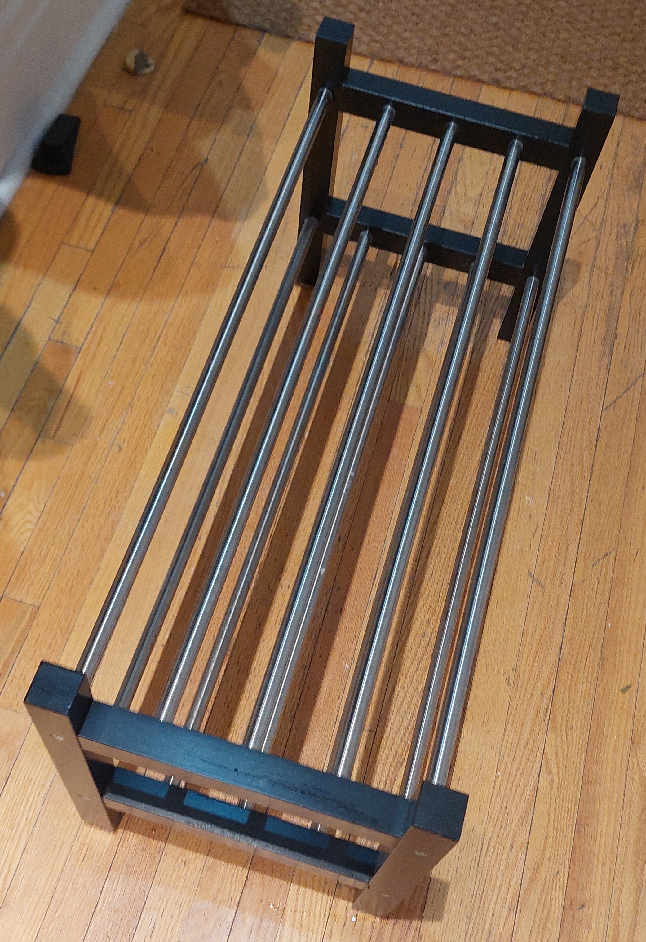 IKEA TJUSIG 2-Tier Shoe Rack – Black