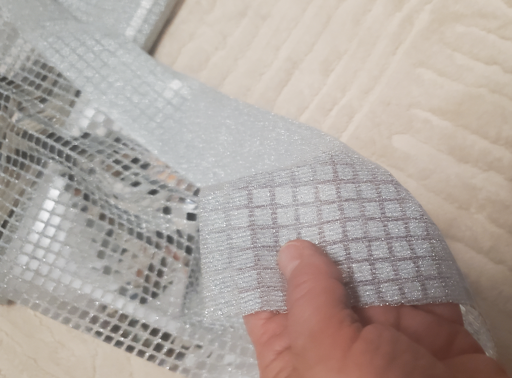 Brand New Silver Mirror Sequin Table Runners - 2 Piece Set - photo 3