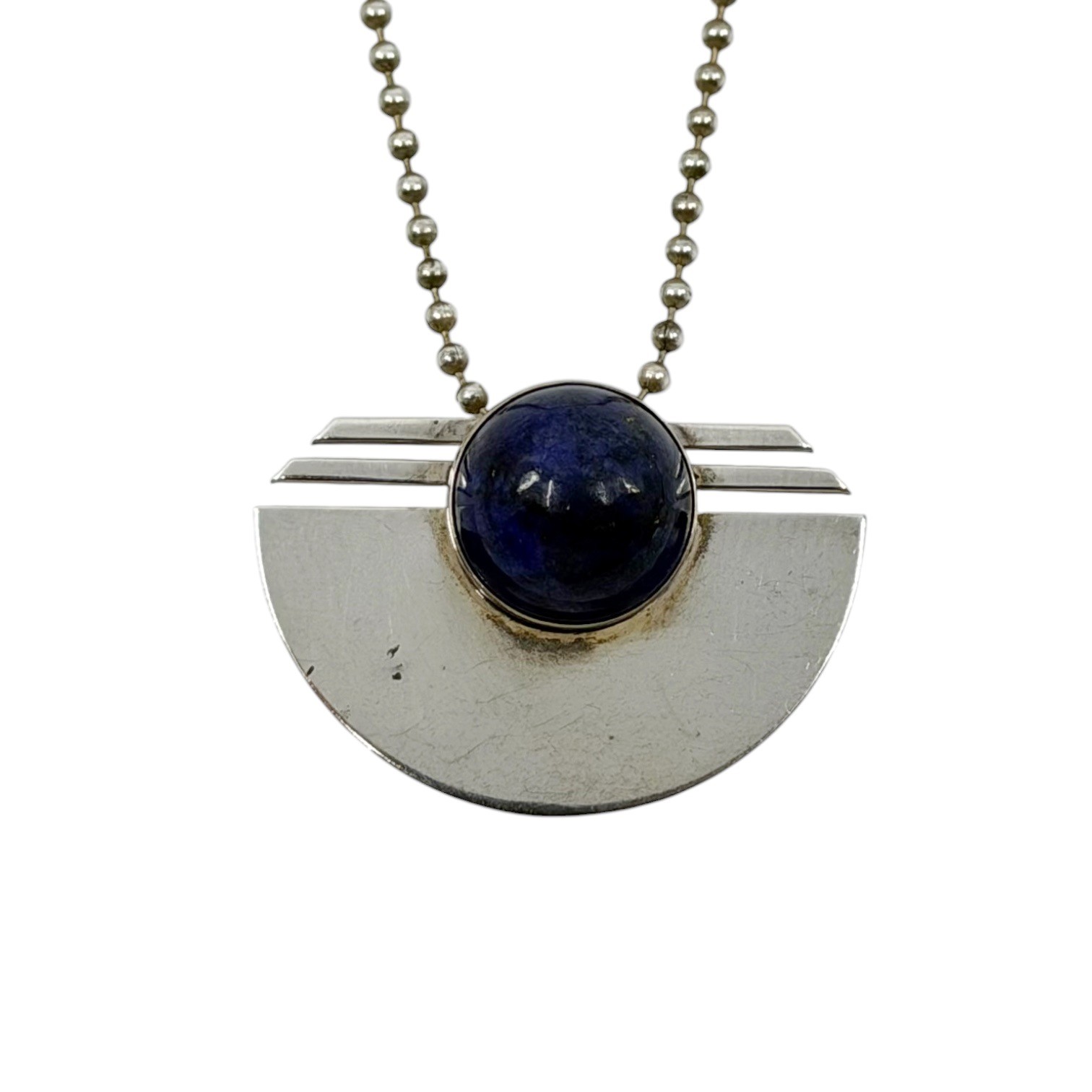 Sterling silver lapis lazuli pendant - GM1090