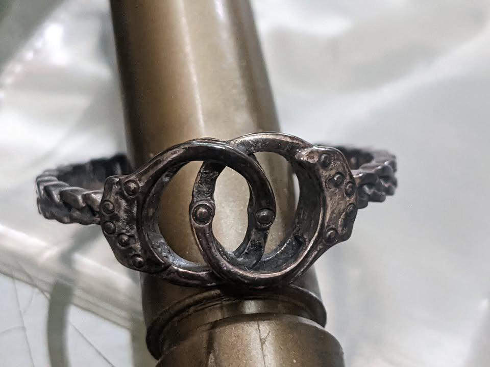 Silver Phantom Jewelry Handcuff Ring, 925 Sterling Silver,Size13 - photo 4