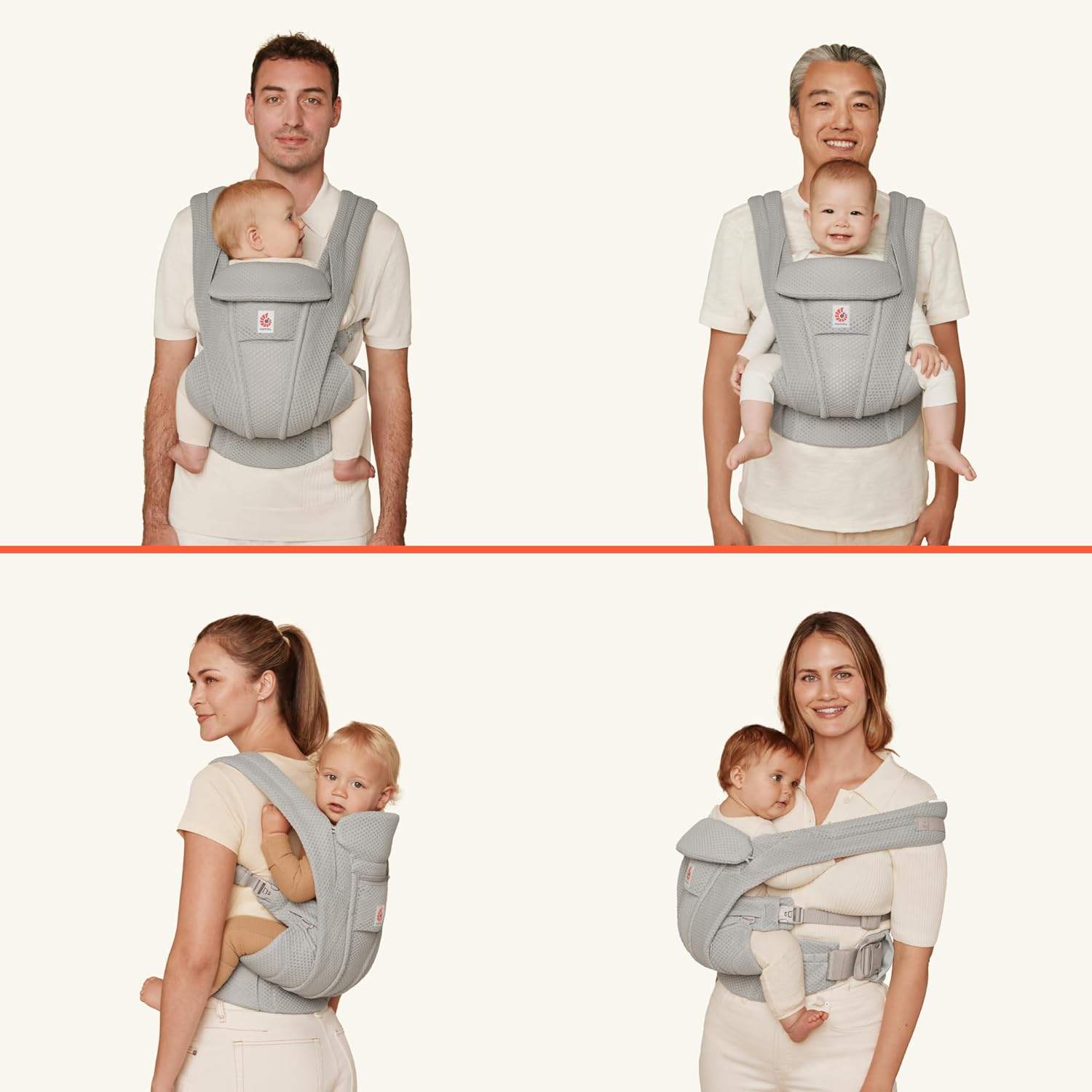 Ergobaby Omni Deluxe Mesh Baby Carrier, Newborn to Toddler Grey - photo 4