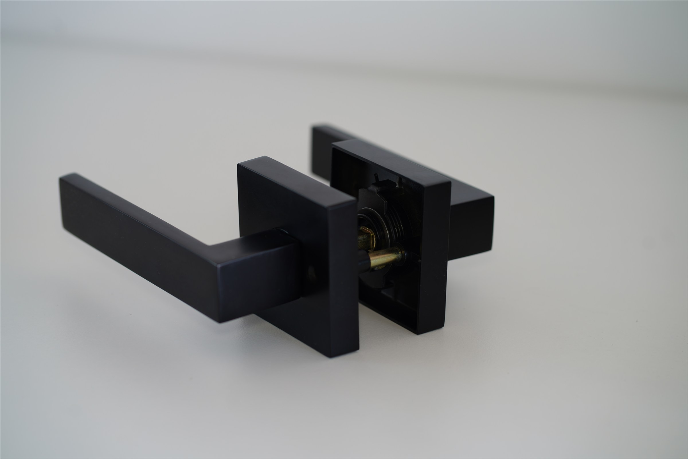 New D901 Square Door Levers - Passage, Privacy, Keyed - Black - photo 2