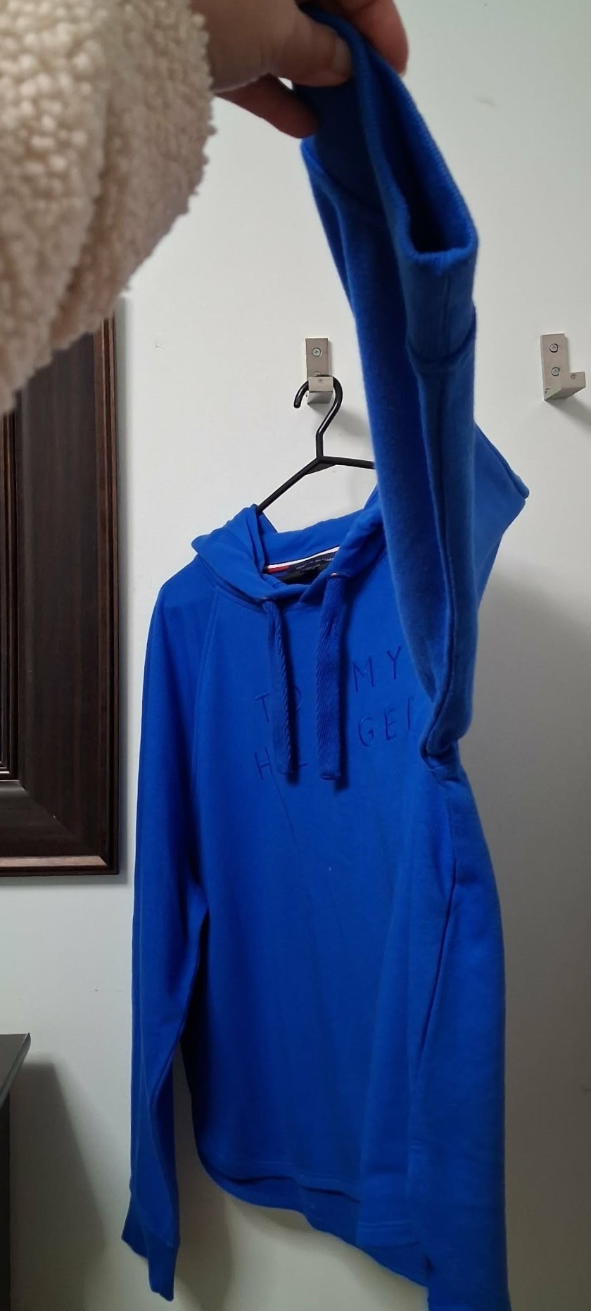 New Tommy Hilfiger Women Blue Embroidered Logo Hoodie Medium - photo 5