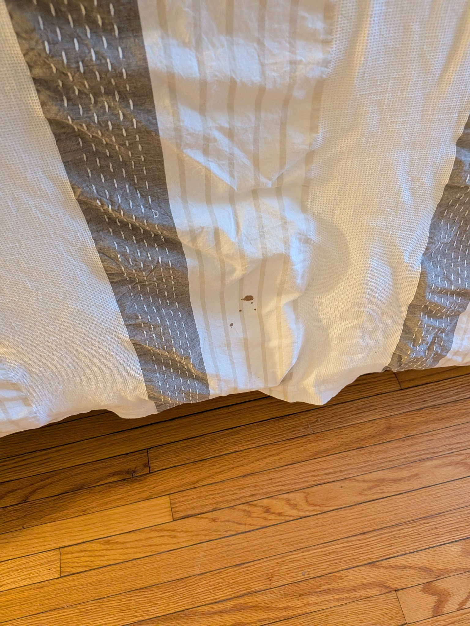 King Size Duvet with Duvet Cover, White and Grey Striped - photo 3