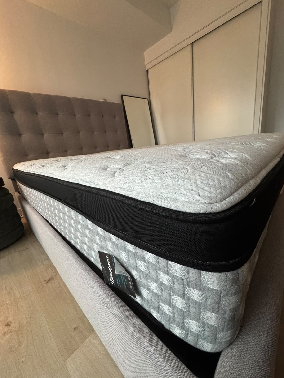 Queen Bed Set:  Mattress + Upholstered Storage Bed Frame - photo 4