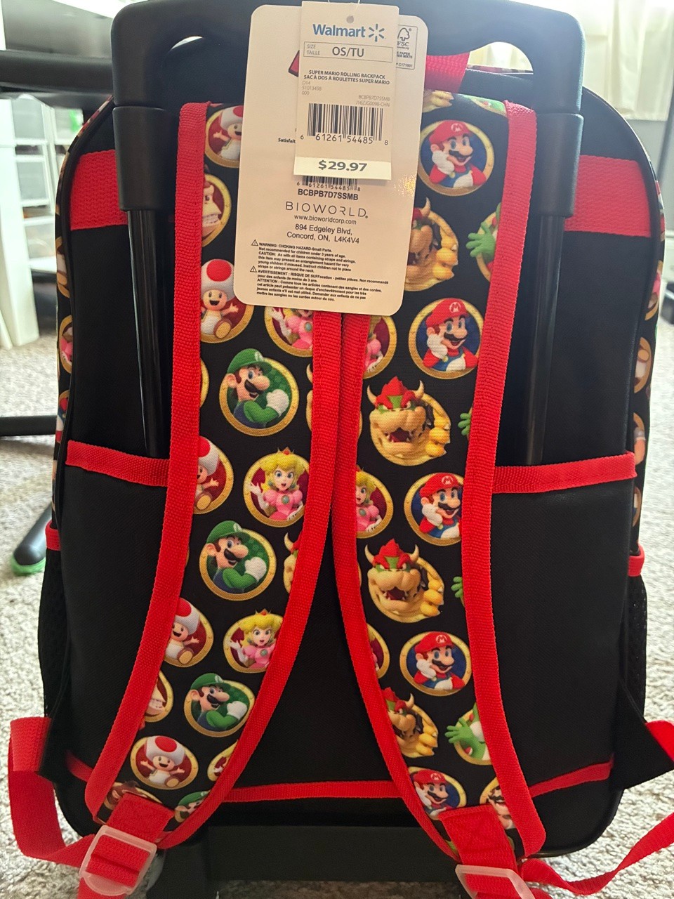 Super Mario Rolling Backpack - Bioworld, New with Tags - photo 2
