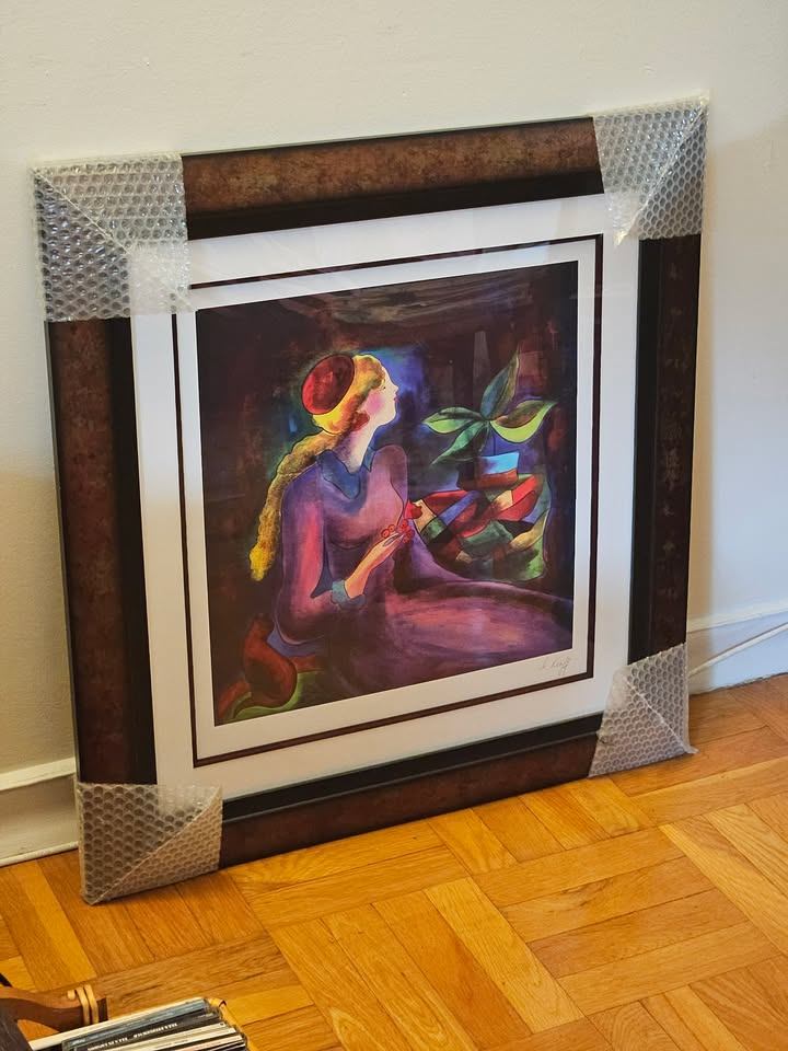Linda Le Kinff "Passing Time with Max" Framed Art Print