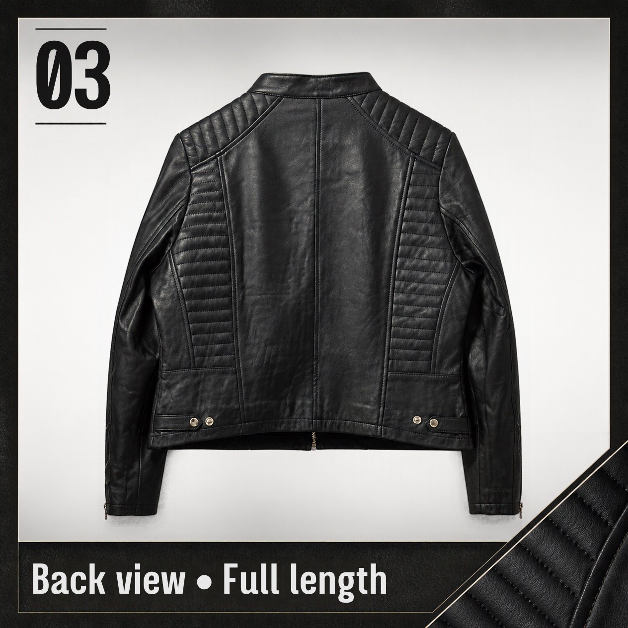JKT-034 — Women's quilted leather jacket — brand new, size XL - photo 2