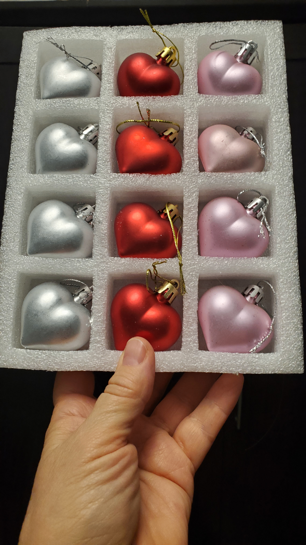 Brand New Heart-Shaped Christmas, Valentines  Ornaments - 24 Pcs - photo 3