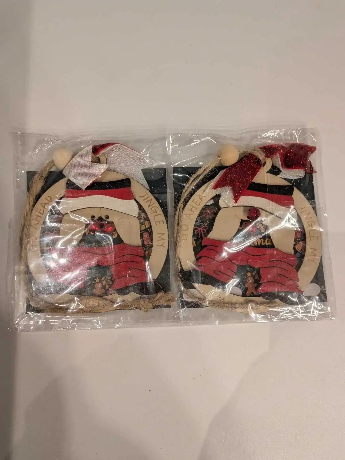 2-Pack Funny Santa Christmas Ornaments - photo 3