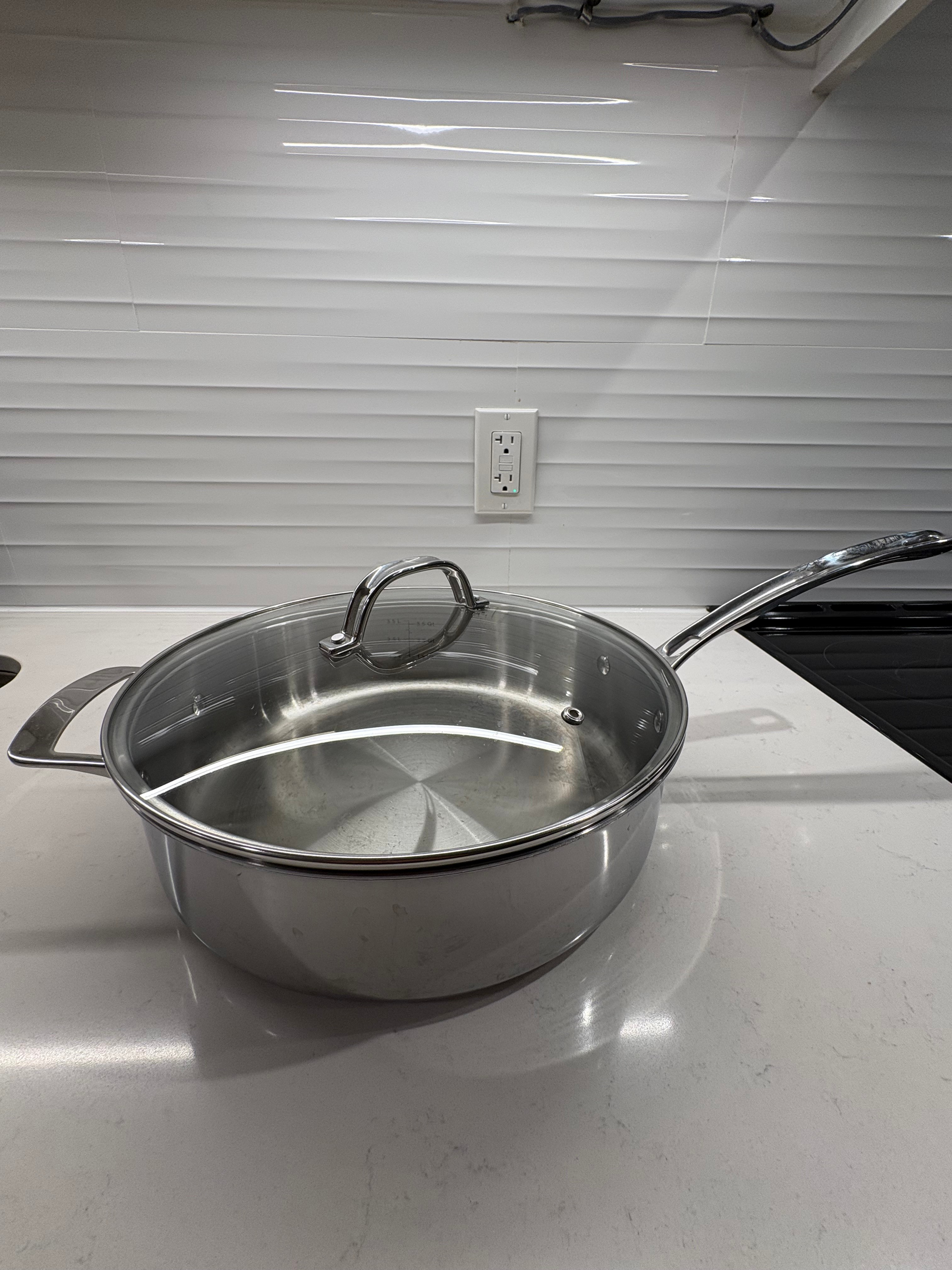 Viking 3-Ply Stainless Steel Sauté Pan with Lid – 5.25 QT - photo 2