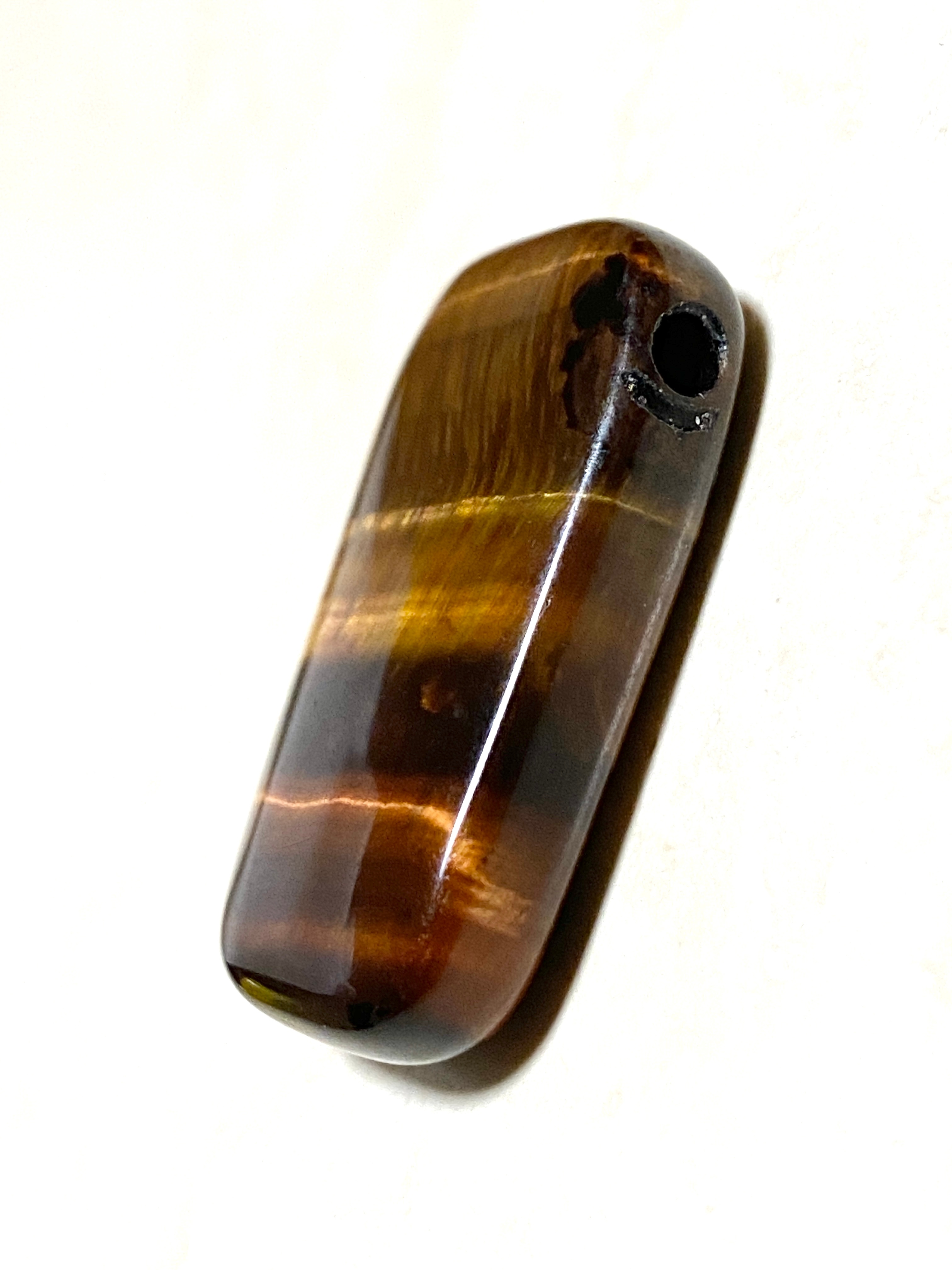 Golden Brown Tiger's Eye Pendant,Large Rectangular Gemstone - photo 3