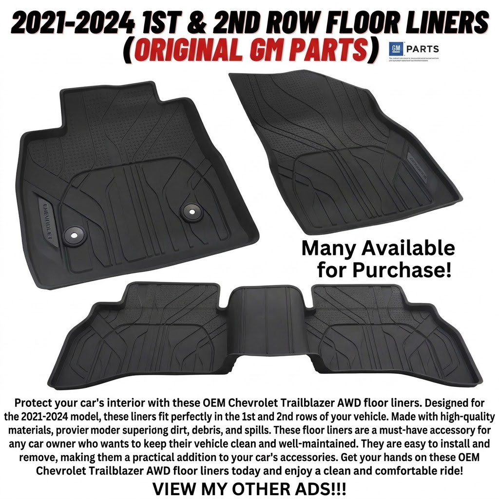 2021-2024 1ST2ND ROW FLOOR LINERS (ORIGINAL GM PARTS)