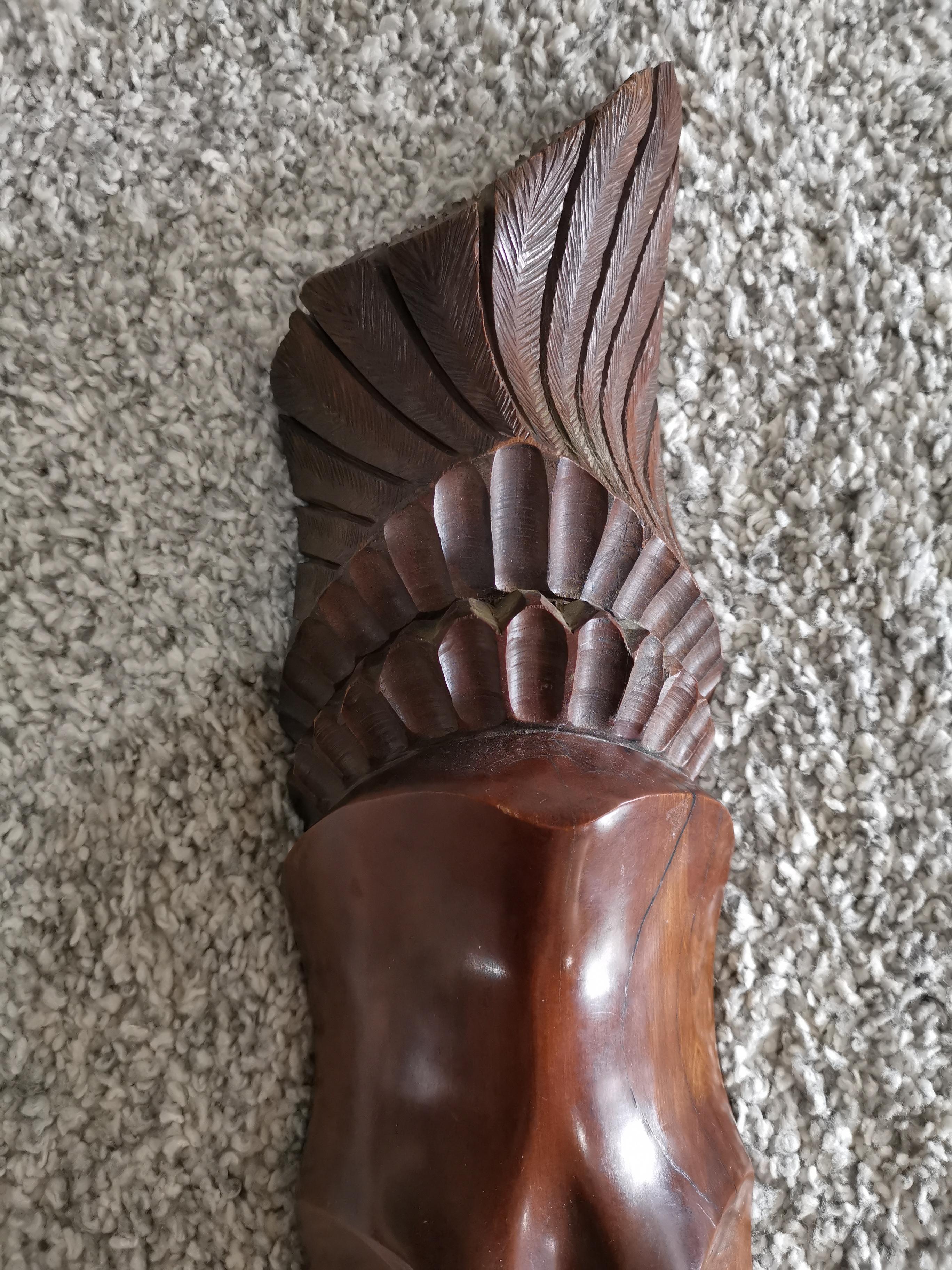 Solid Wood Tribal Mask - photo 4