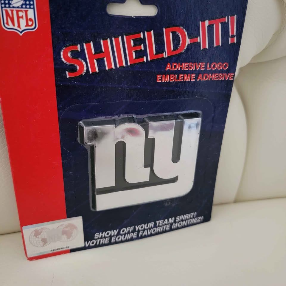 New York Giants NFL SHIELD-IT! Chrome plastic  Emblem - NEW - photo 2
