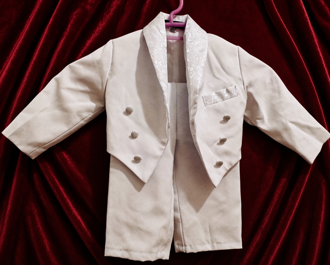 Weikexi Kids White Formal Tuxedo Jacket - photo 2