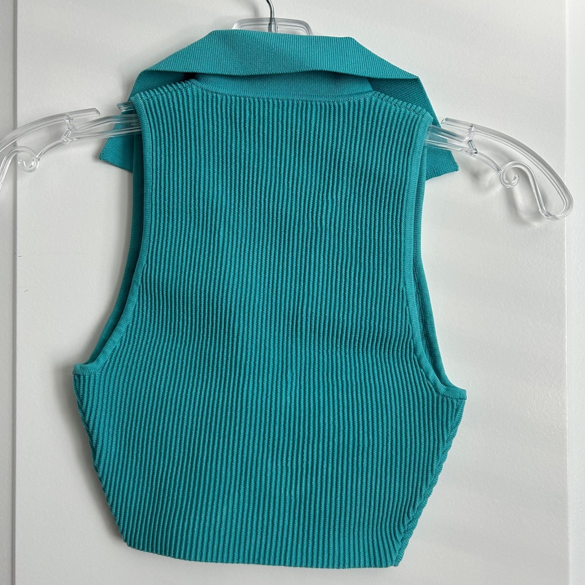Babaton Teal Ribbed Sleeveless Top – 2XS, Like New - photo 5