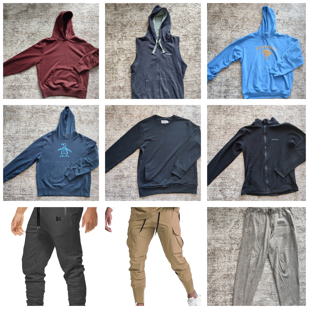 Hoodies/Joggers/Henleys/Bags/Boots/Blankets,etc (32 pieces)
