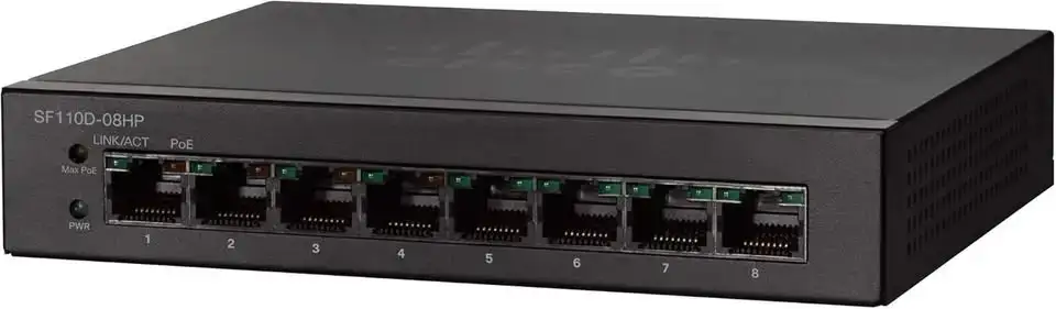 CISCO SF100D-08 Desktop Switch with 8 Ports 10/100