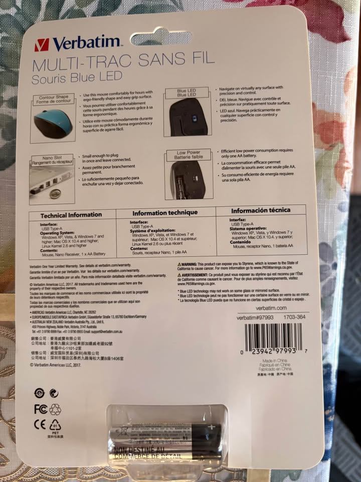 Unopened - Sealed - Wireless Mouse 2.4GHz & Nano Receiver - photo 2