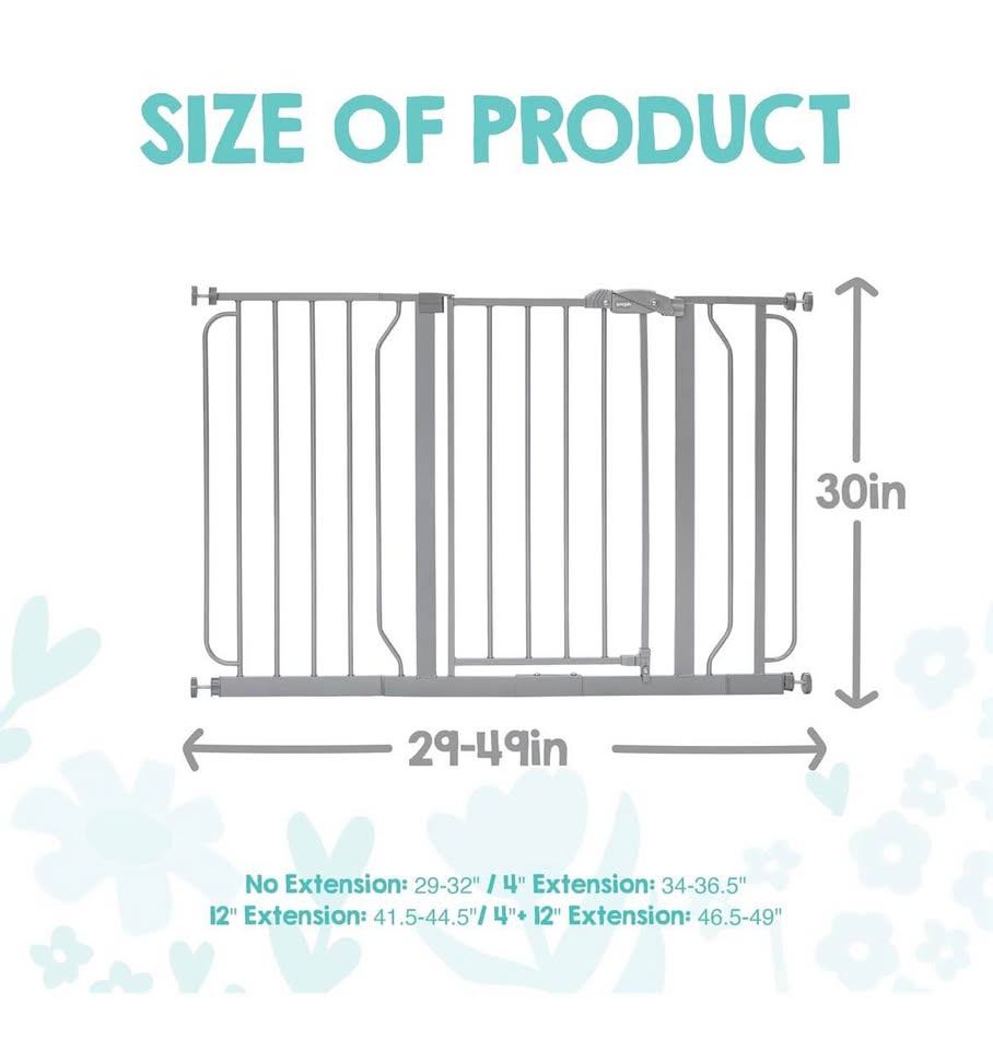 Regalo Easy Step 49-Inch Extra Wide Baby Gate - Grey - photo 2