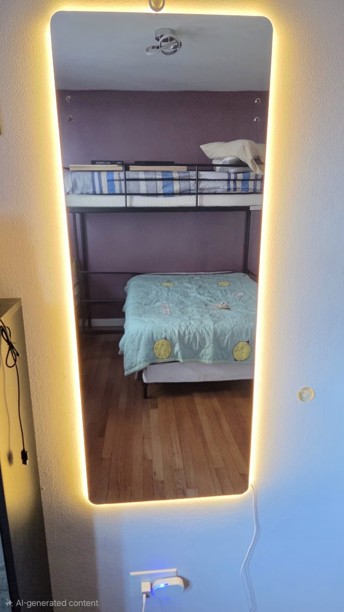 Wall-Mounted LED Full-Length Mirror