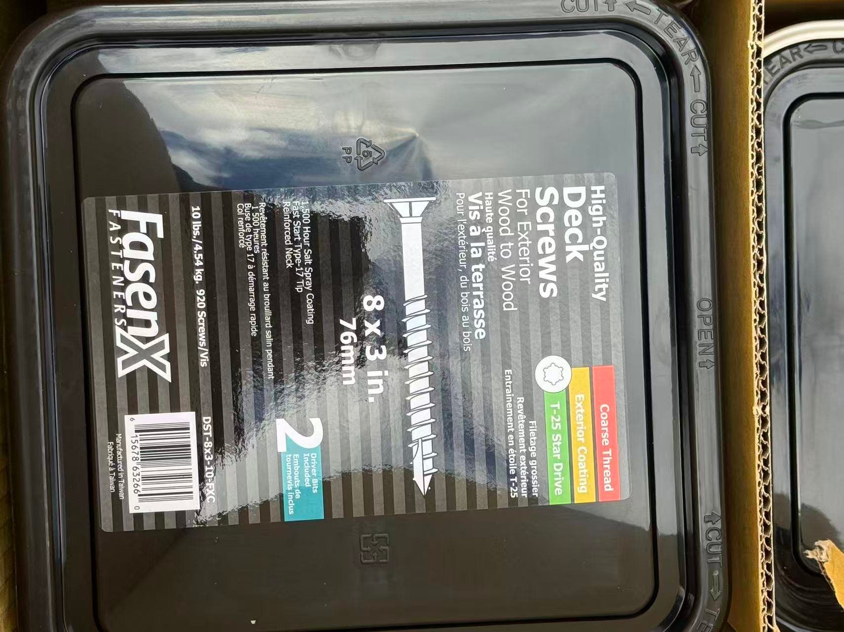 Deck screws 8x3 in. 920pc - $35 each