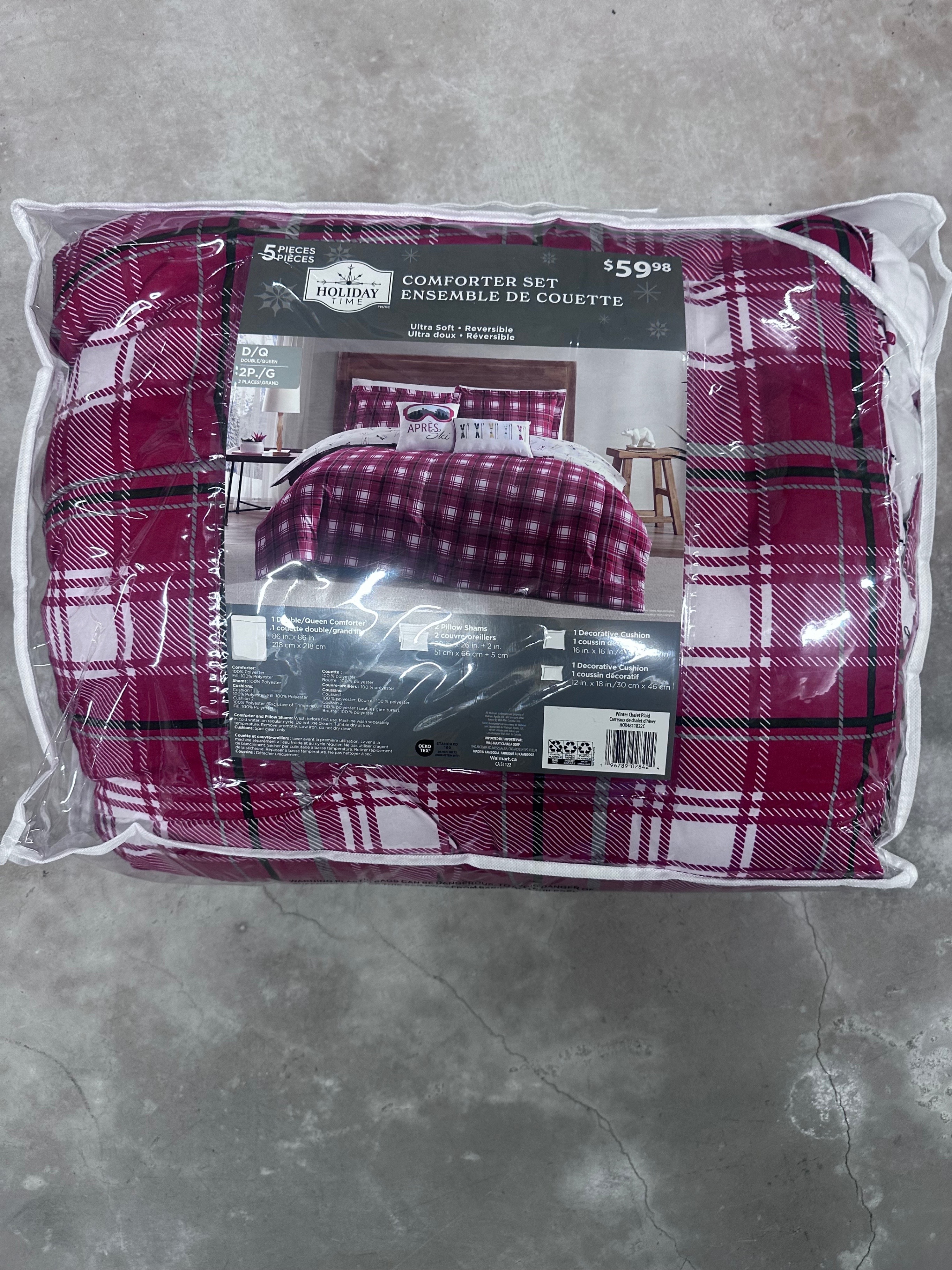 Holiday Time 5-Piece Double/Queen Comforter Set