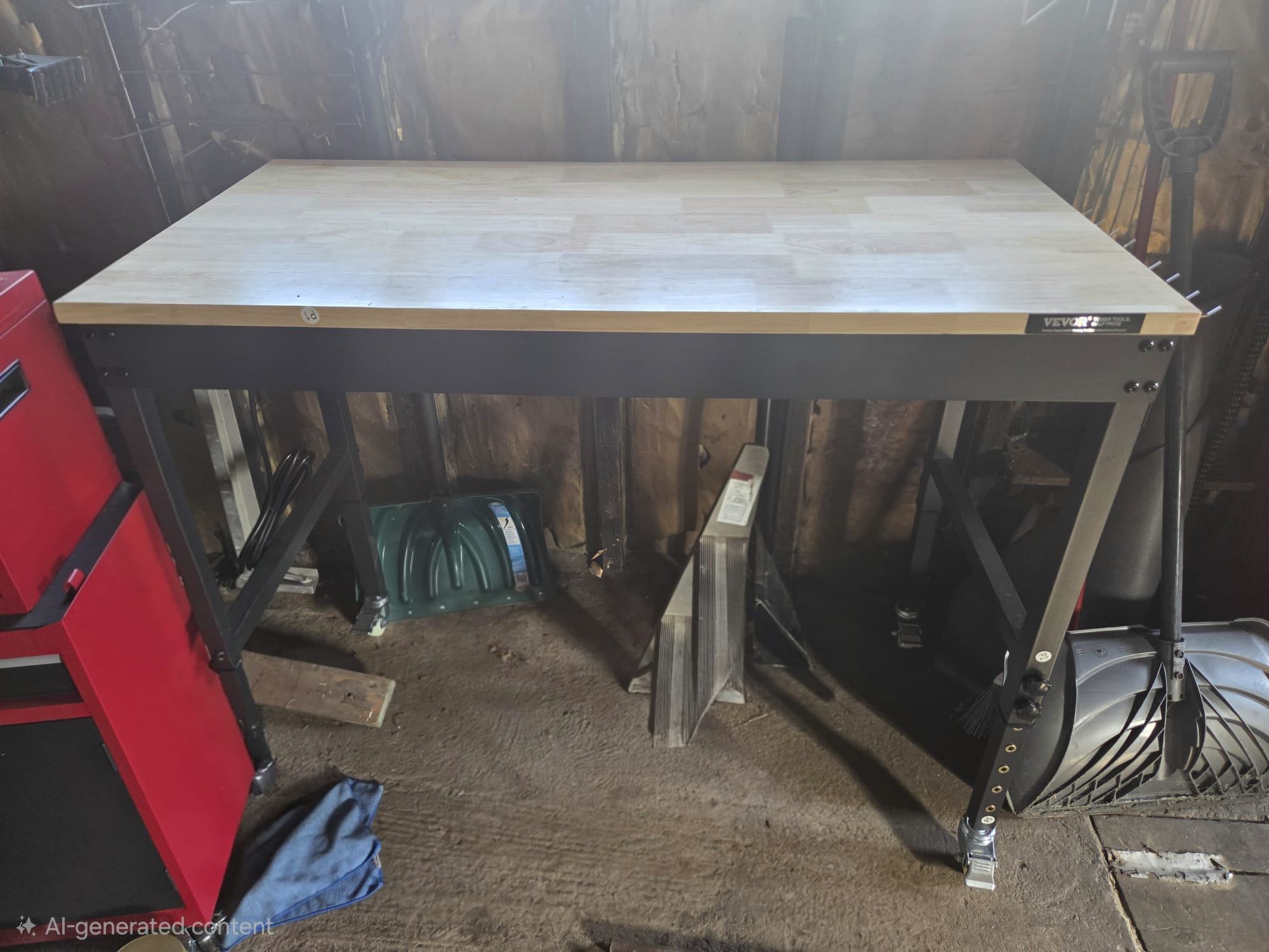 VEVOR Workbench with Wood Top