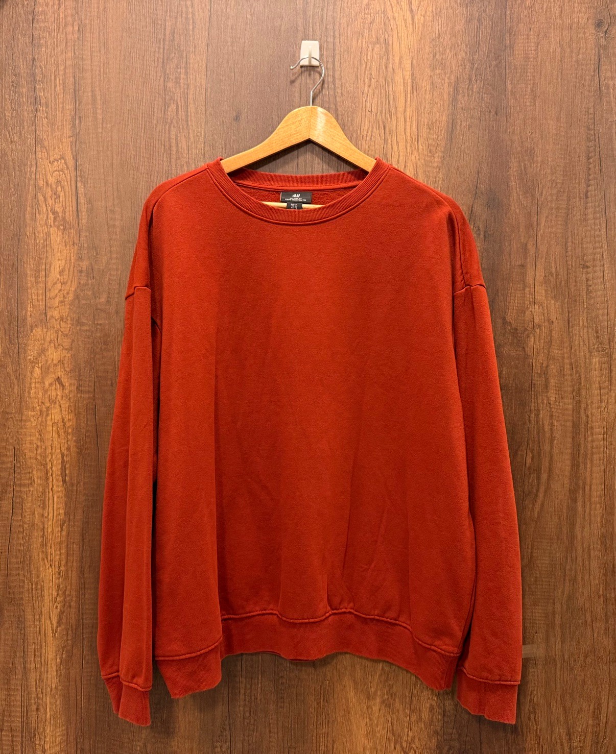 H&M Rust Orange Relaxed-Fit Sweatshirt, Size XL - photo 2