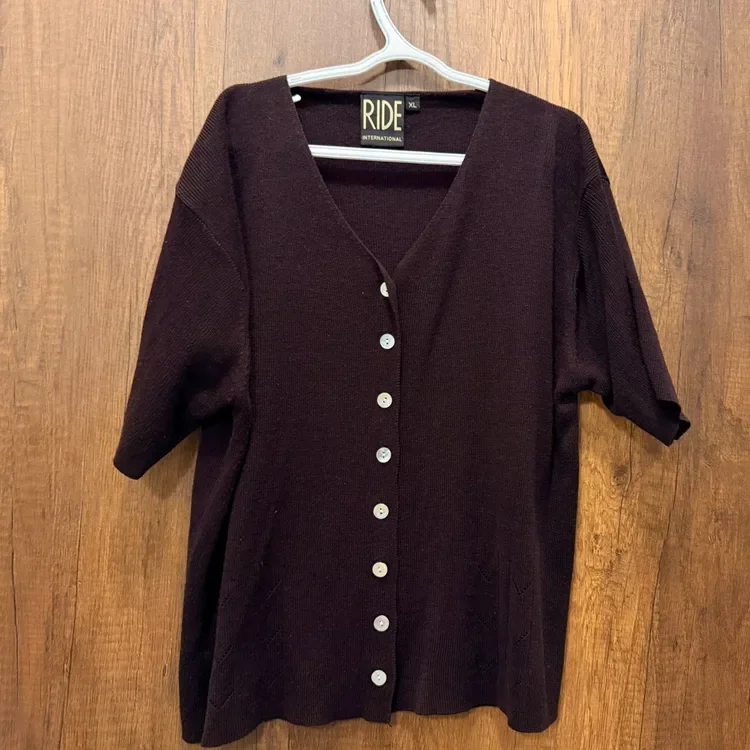 RIDE Knit Cardigan — Chocolate Brown, Size XL - photo 3