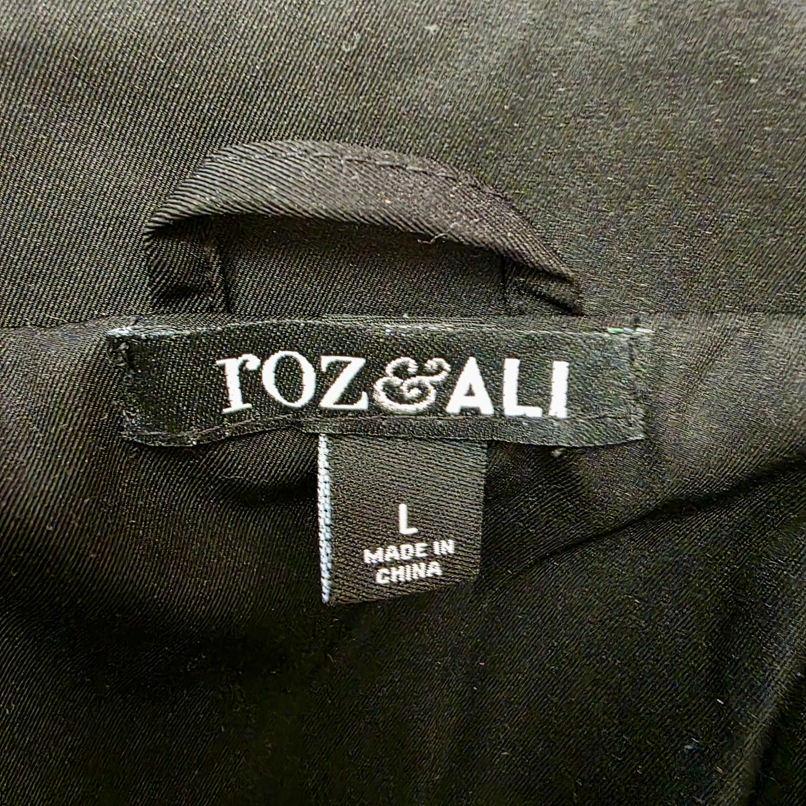 Roz & Ali Women’s Black Hooded Trench Coat Large - photo 5
