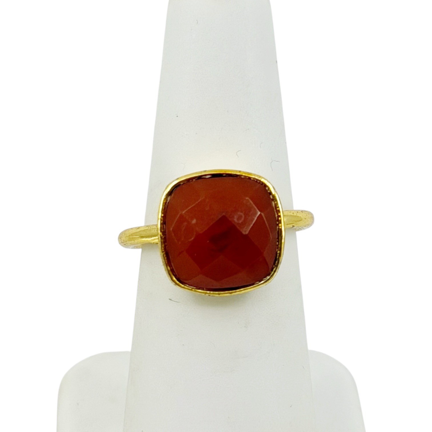 Gold Vermeil sterling silver carnelian ring - GM1096