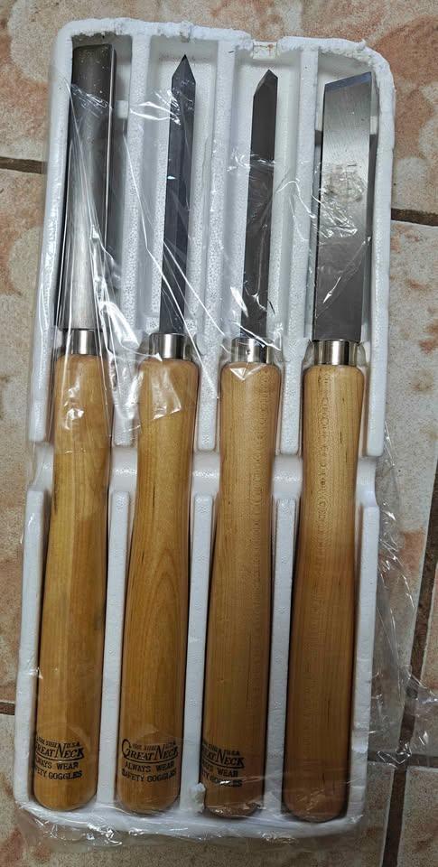 Vintage Great Neck Wood Turning Lathe Chisel Tool Set (4pc) - photo 2