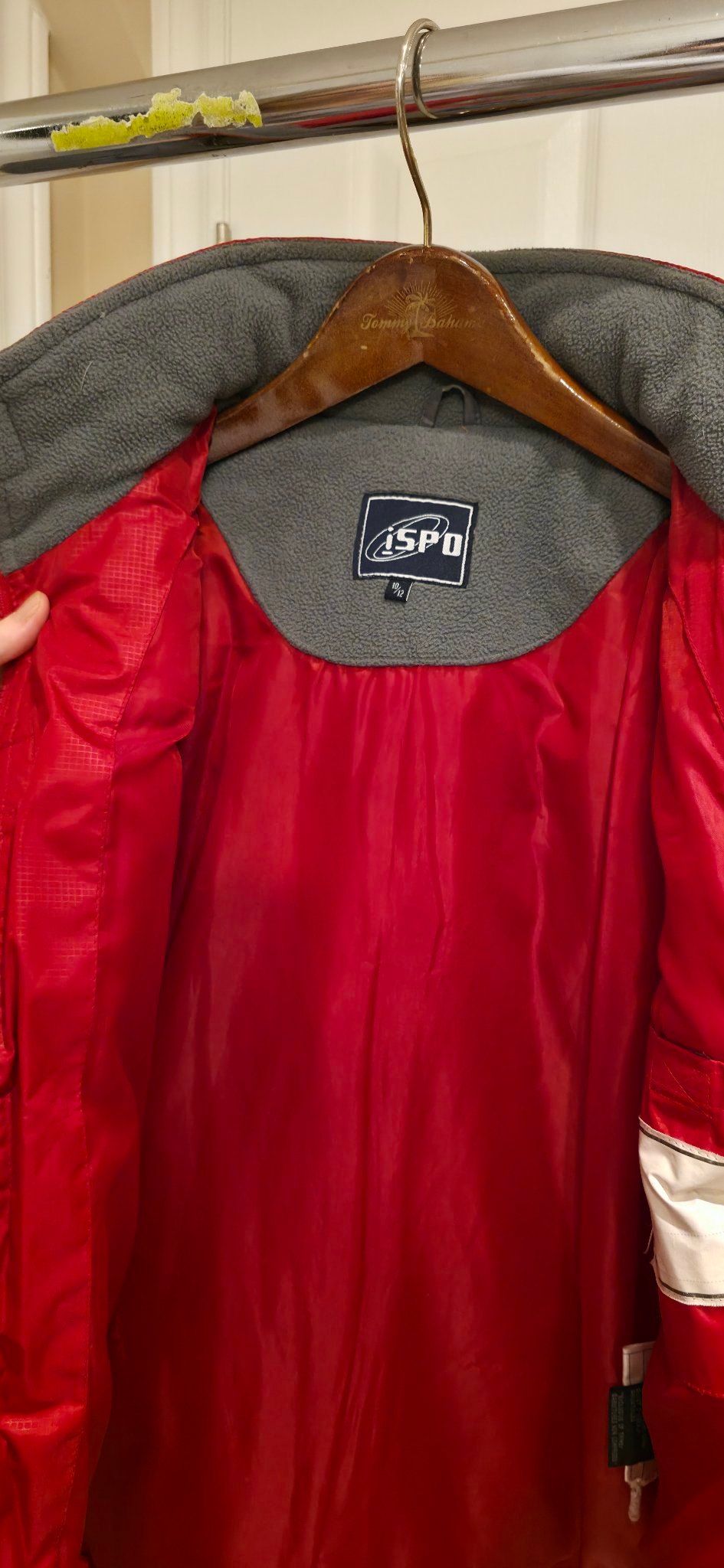 Kids iSPO red and grey puffer jacket, size 10/12 - photo 4