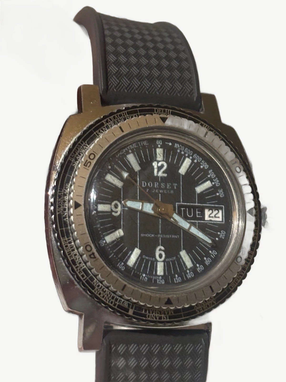 Vintage-Style Dorset Skin Diver Manual Wind Watch - photo 4