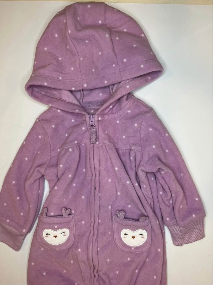 Carters Girls Fleece Onesie 3-6M