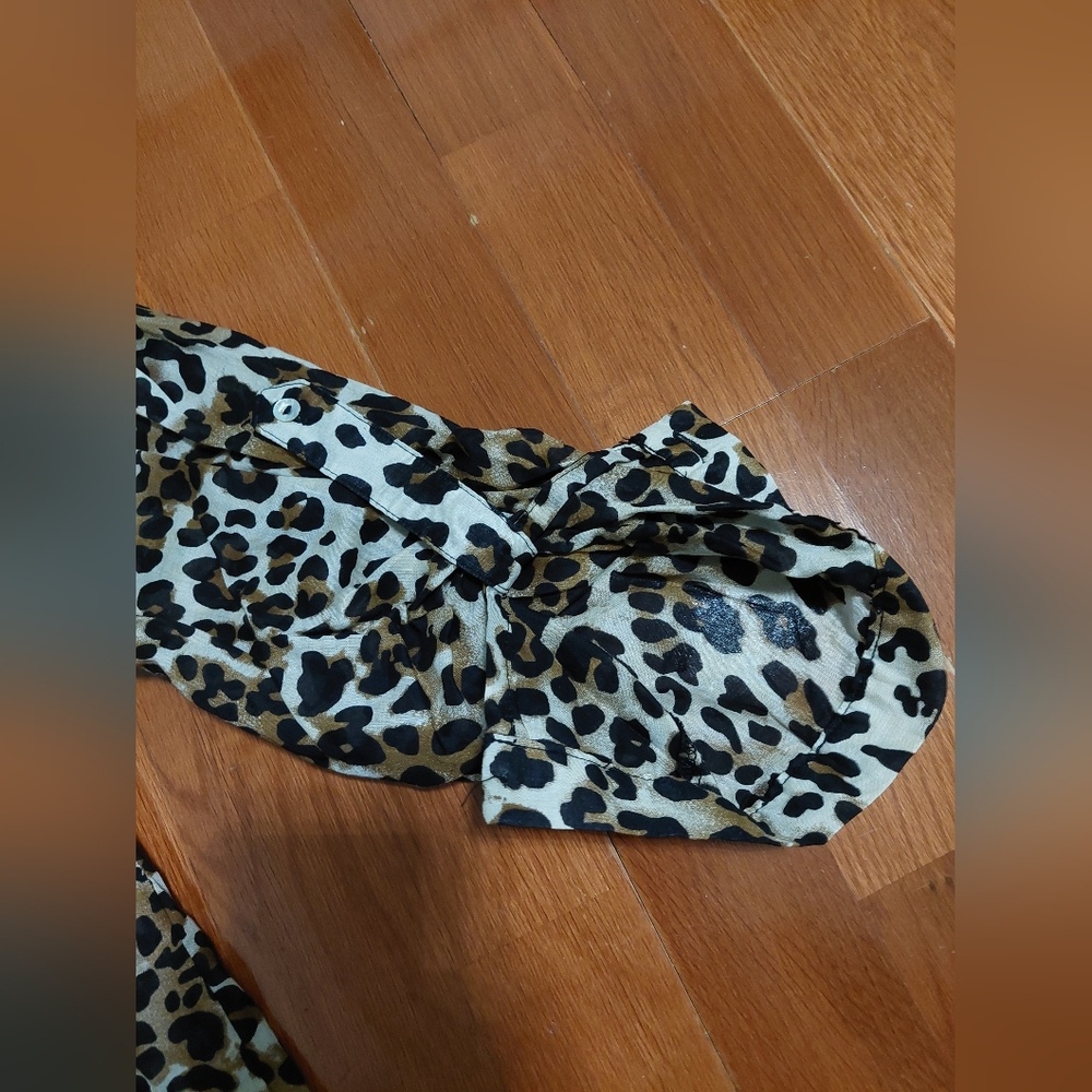 Dex Leopard Print Blouse Size S/P New NWT - photo 2