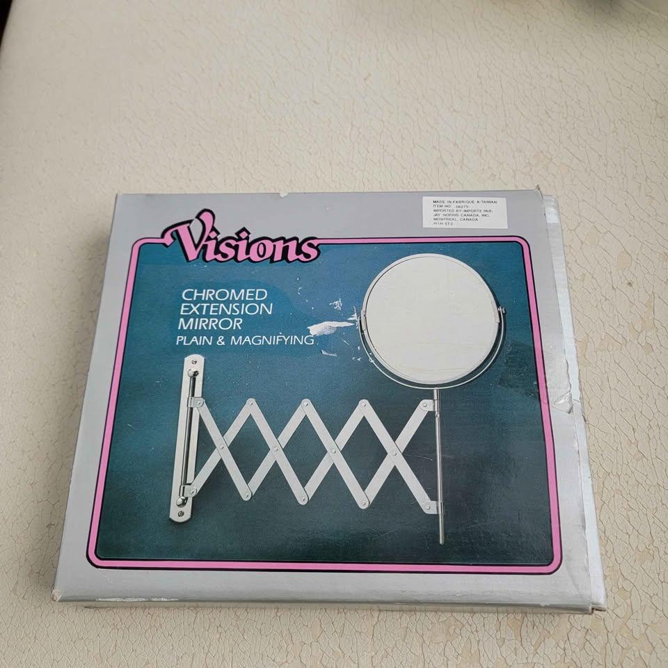 Visions Chromed Extension bathroom Mirror – Plain & Magnifying