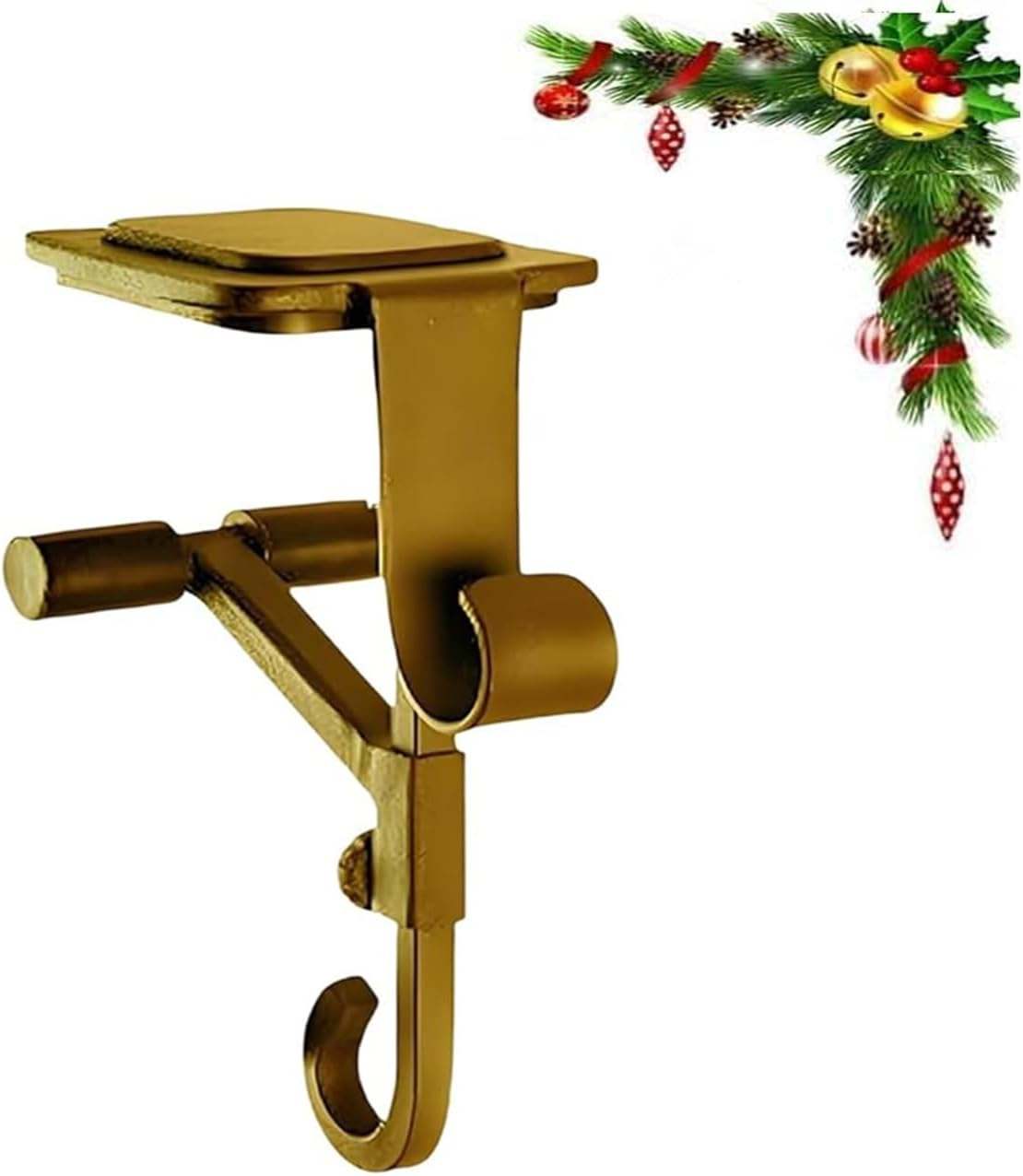 Fireplace Christmas Stocking and Garland Hanger, No Drill hanger