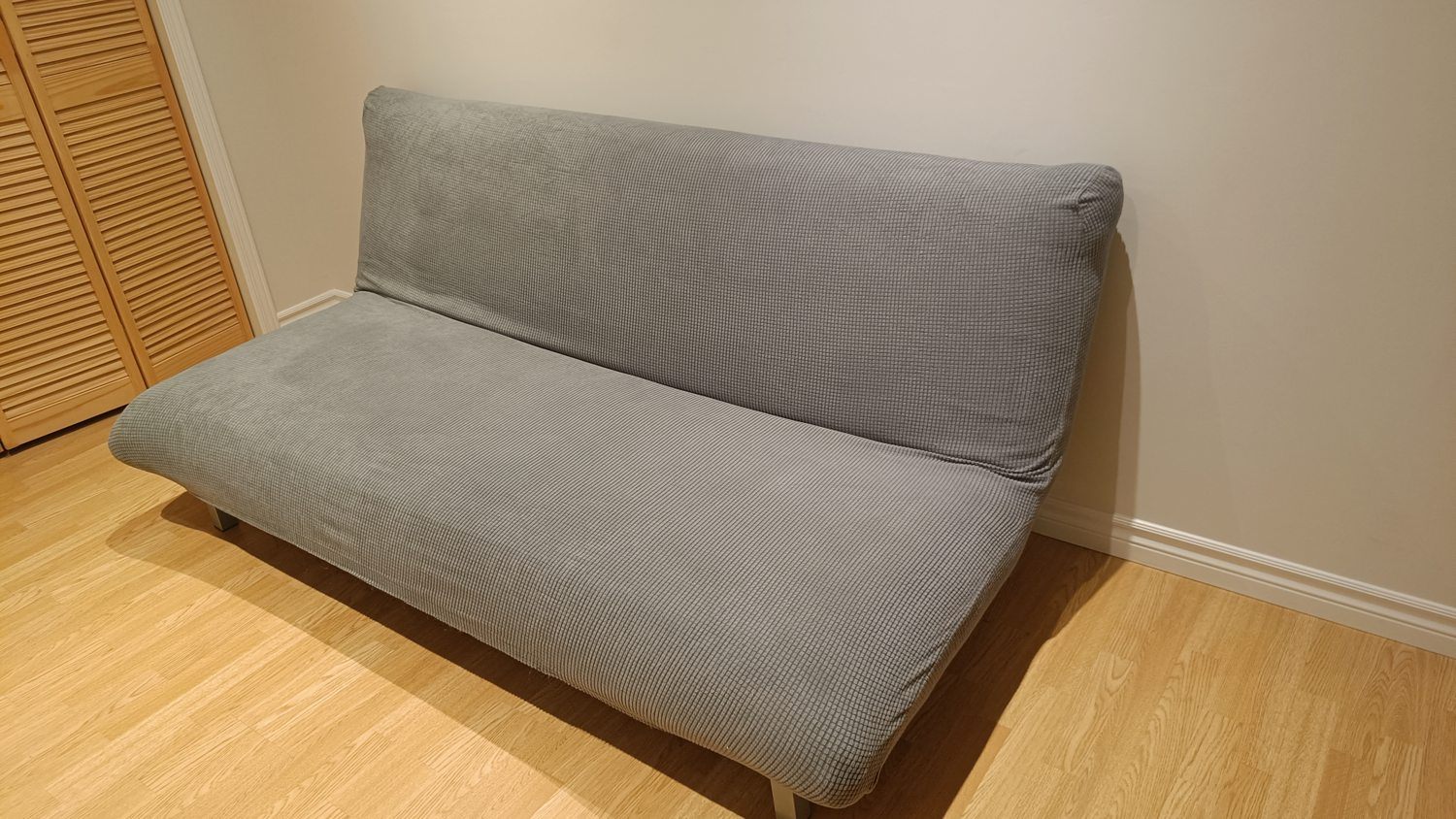 Grey Futon Sofa Bed + Extra IKEA Cover