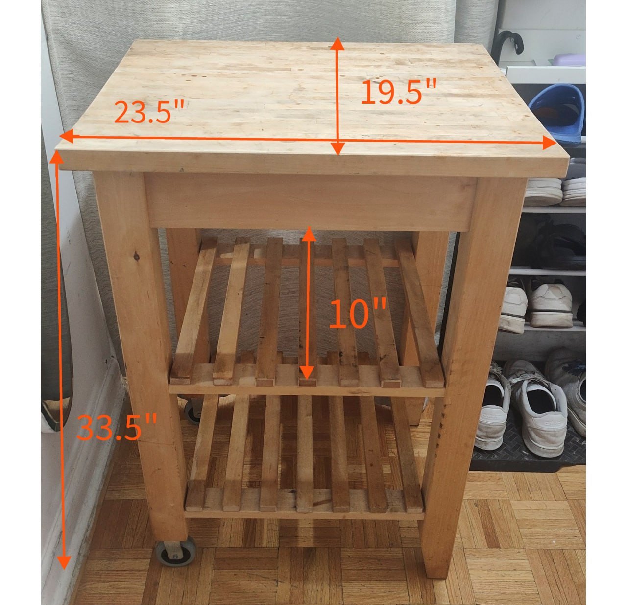 Rolling Kitchen Cart (kitchen island-table) - photo 2
