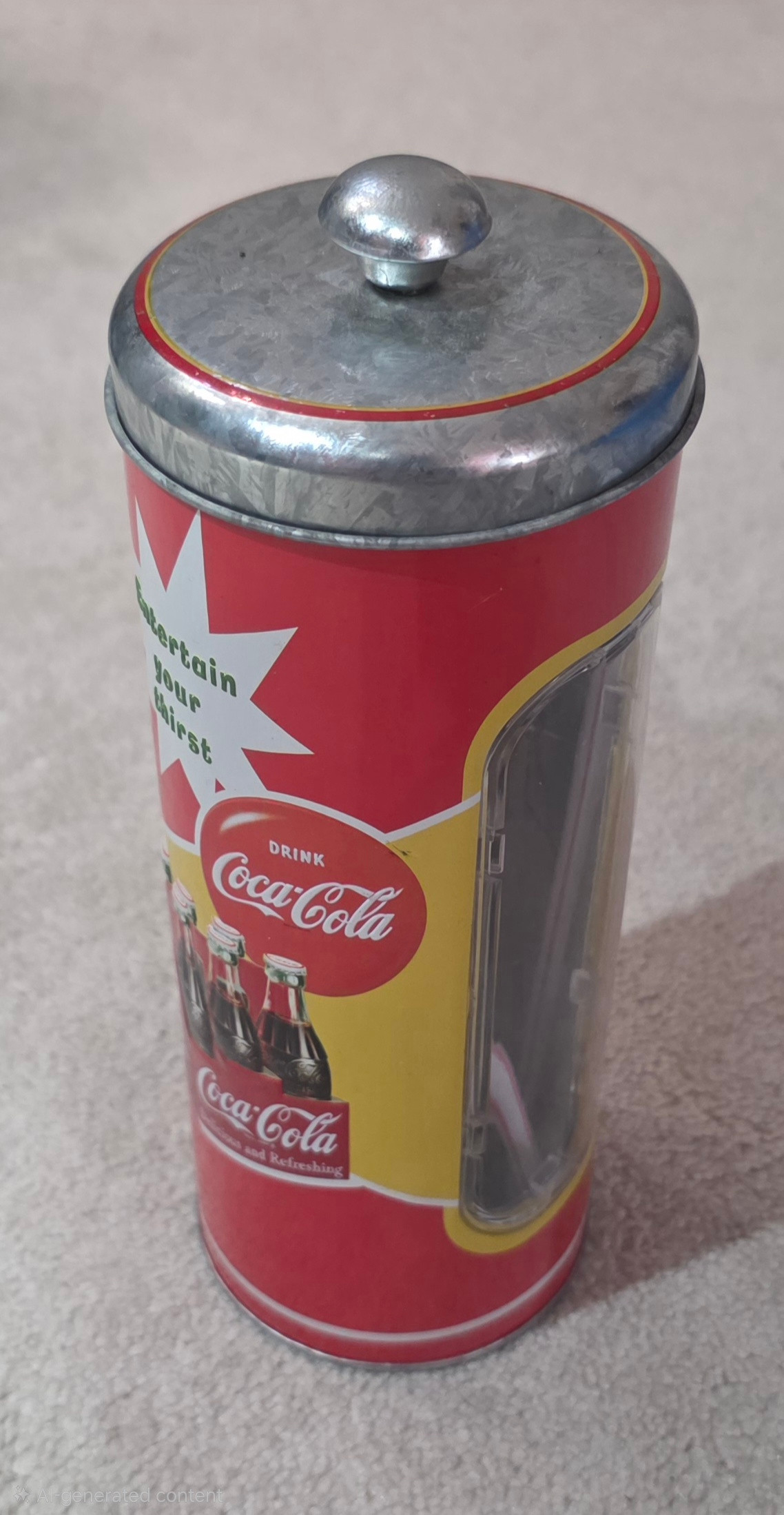 Coca-Cola Vintage Straw Dispenser