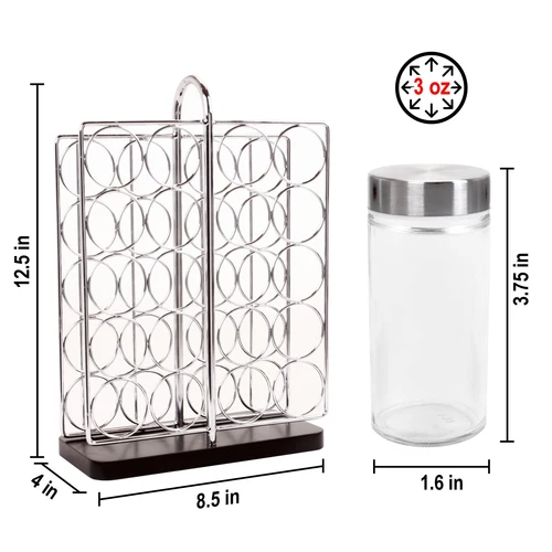 Orii 20-Jar Stainless Steel Wire Spice Rack - photo 4