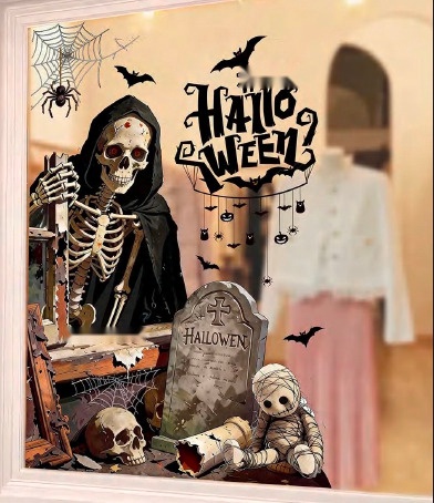 Scary Halloween Window Decals – Decor | No Glue | No Residue - photo 2